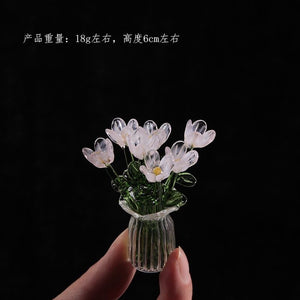 ガラスフラワー オブジェ