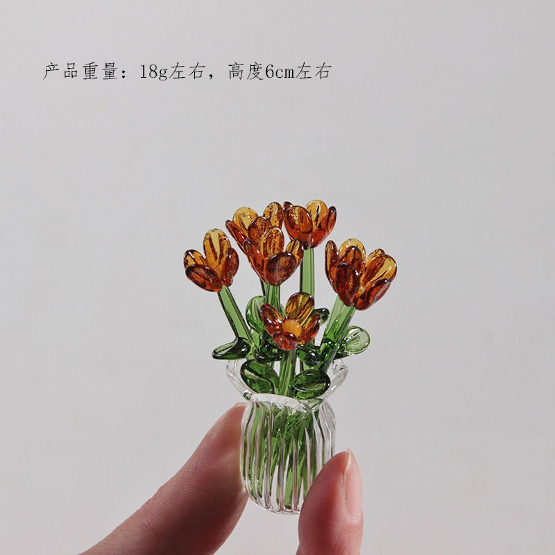 ガラスフラワー オブジェ